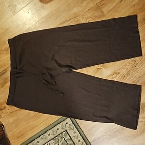 NWT Luxury Premier Collection wide leg pant chocolate brown size XL